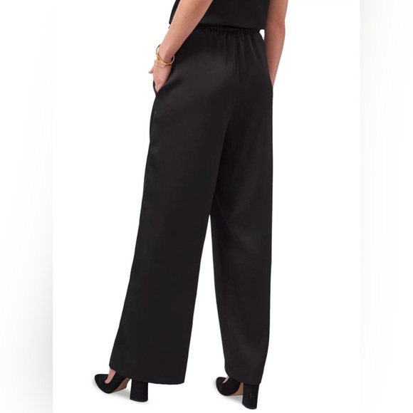 Topshop Black Wide Leg Pants - Picture 1 of 7